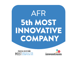Award Seal; Financial Review Boss 2019 5th Most innovative tech company